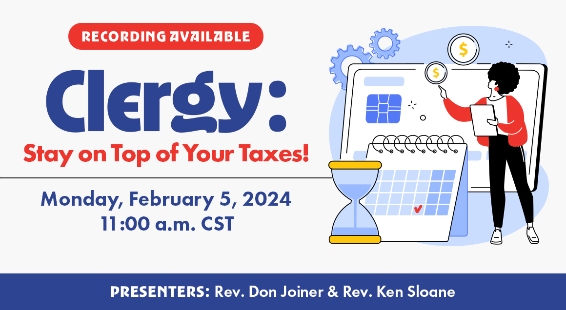 Clergy Taxes2024 Banner Recording