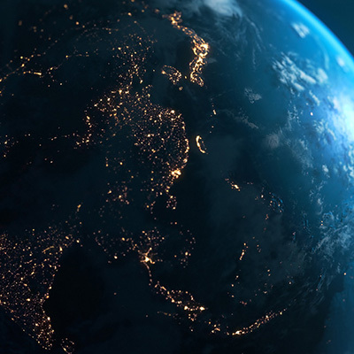 Earth at night 400x400