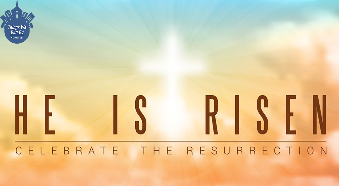 He is risen covid badge