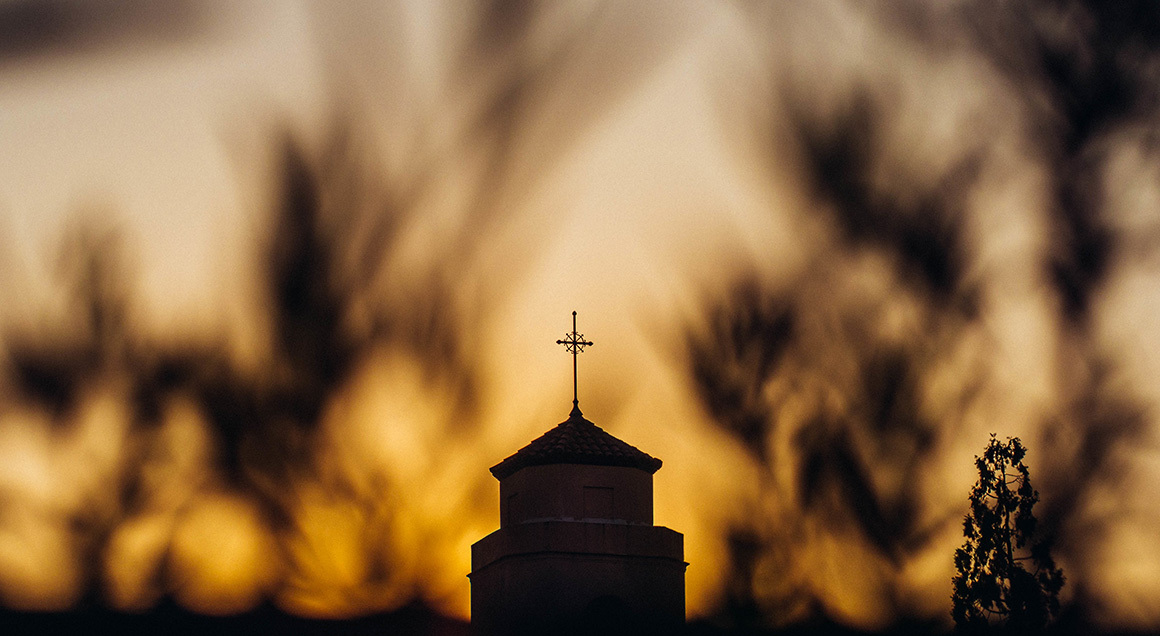 LS Church Steeple Sunset