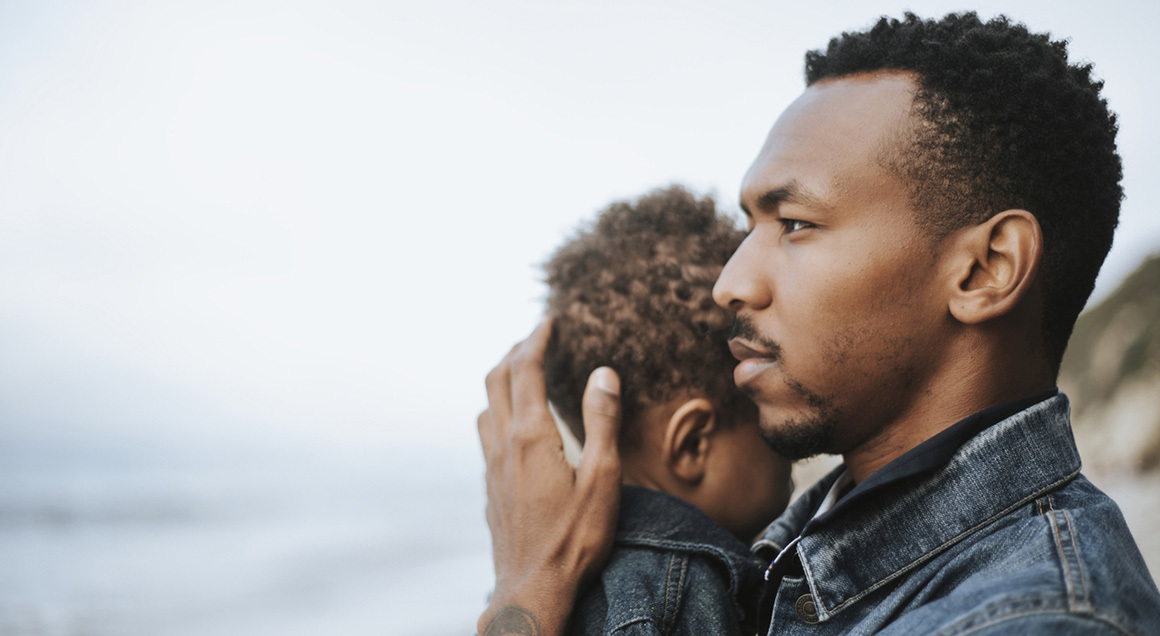 Stock african american man with son 72px