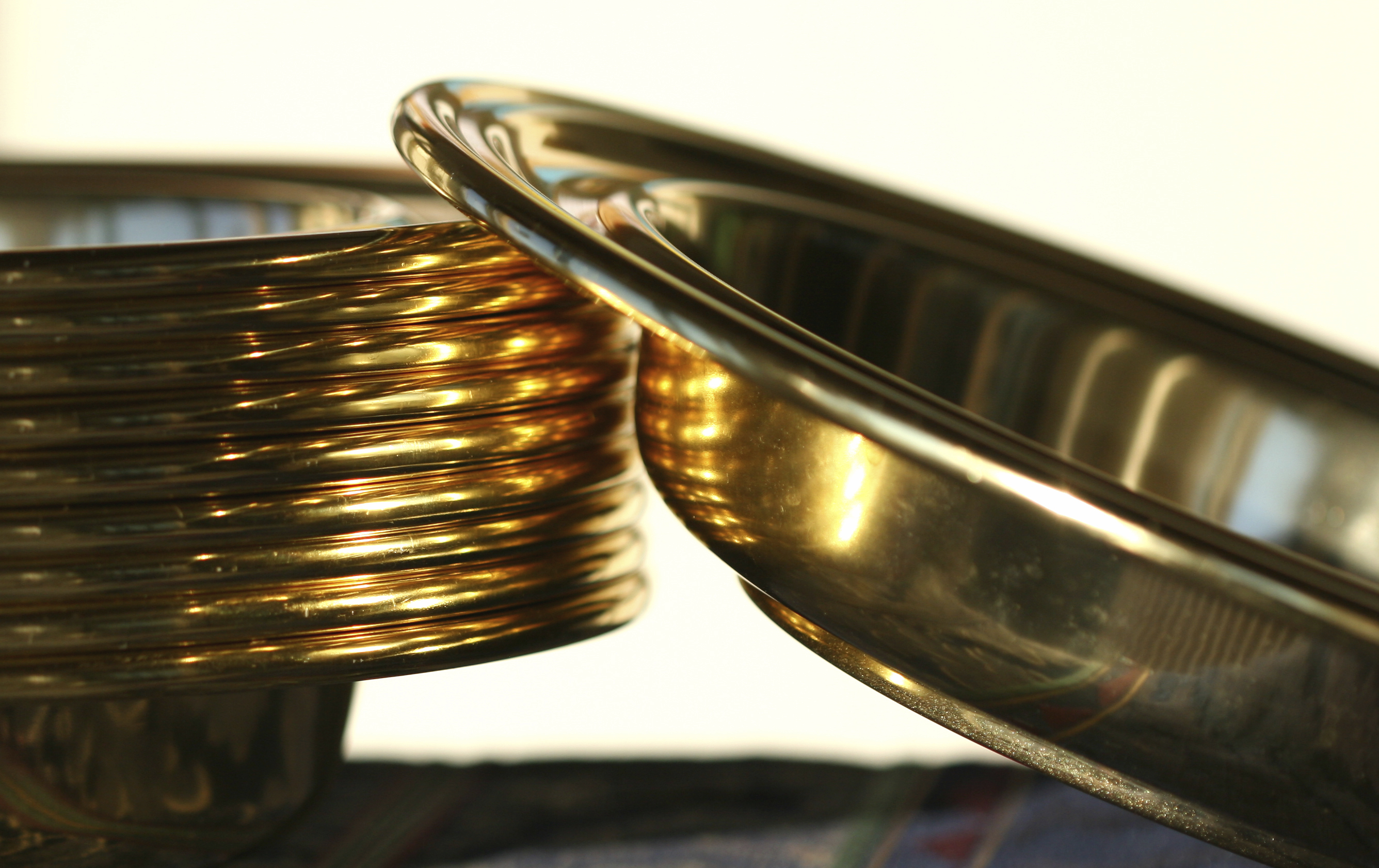 Stock collection plates stacked