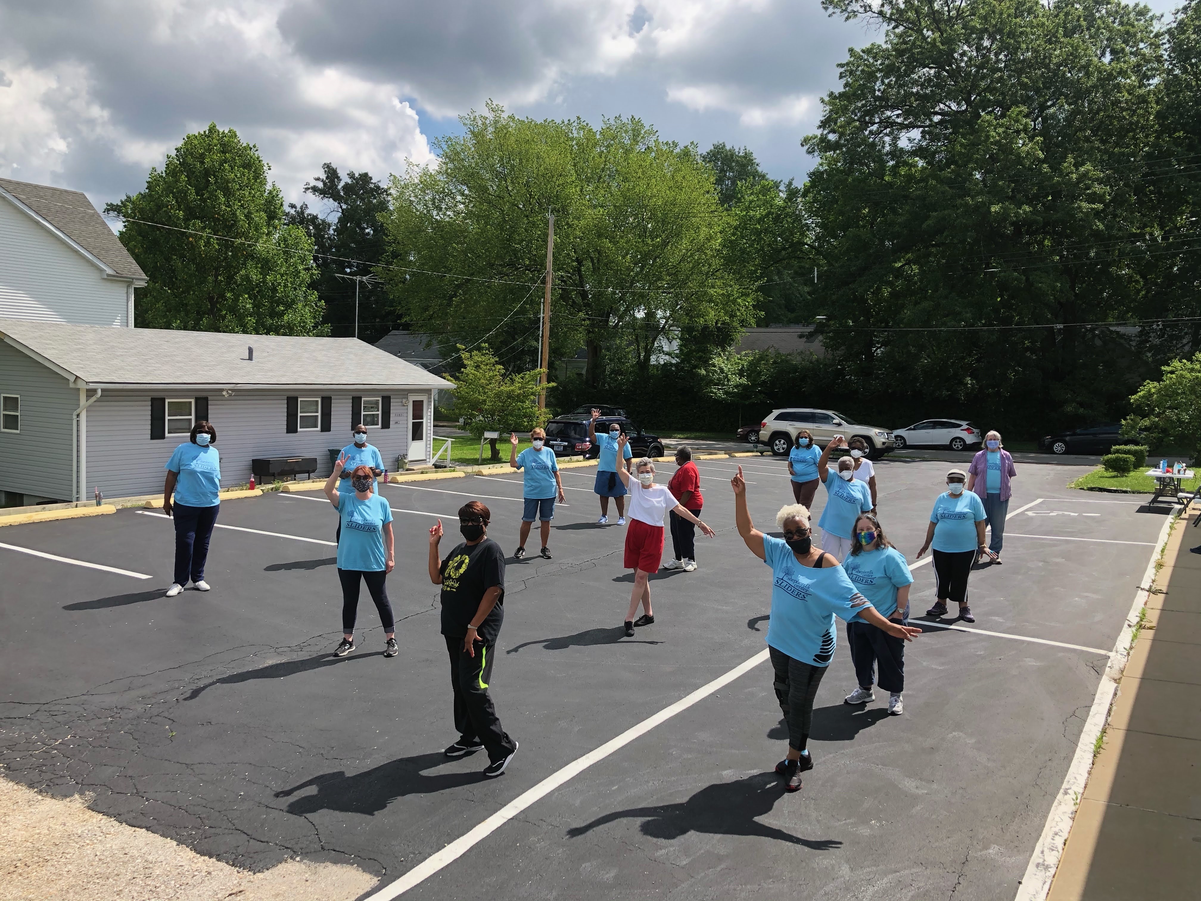 Parking lot line dance